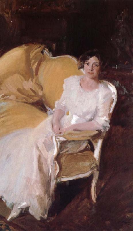 Joaquin Sorolla Andrei Aristide sat on the sofa oil painting picture